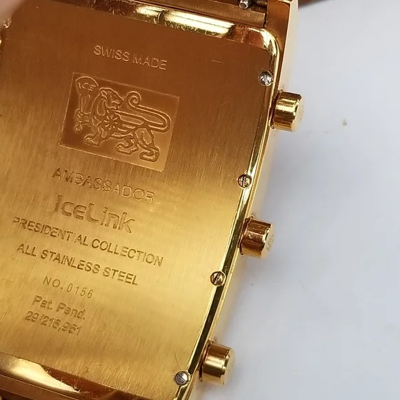 Rare IceLink Ambassador Presidential Six TimeZone VintageLuxury Unisex Watch